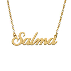 Classic necklace with custom name in 18k gold plated