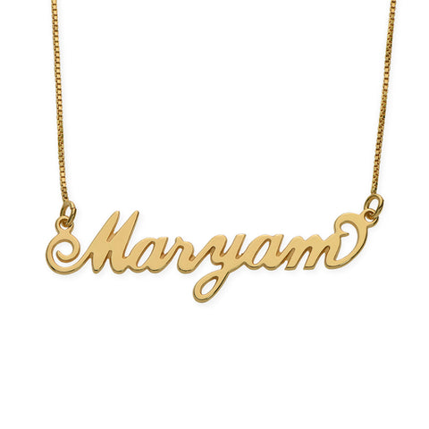 Necklace with the name Kari in 18k gold plated