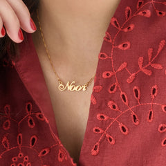 Classic small name chains with 18k gold plating