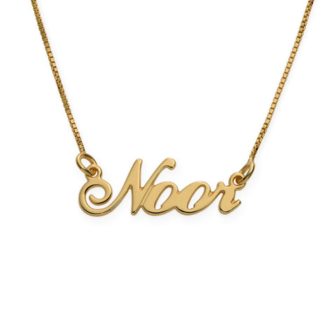 Classic small name chains with 18k gold plating