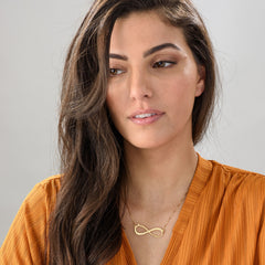Gold plated Infinity name necklace