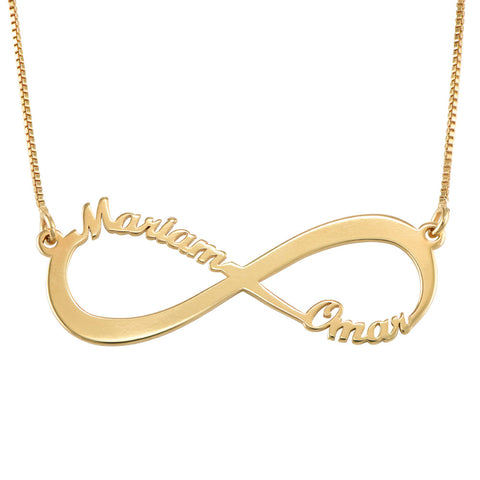 Gold plated Infinity name necklace