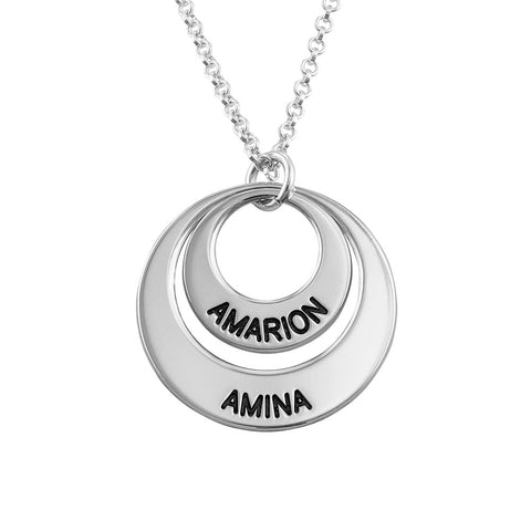 Personalized jewelry for mom - disc necklace