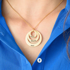 Jewels for Moms - 3 Discs Necklace in 18k Gold Plating