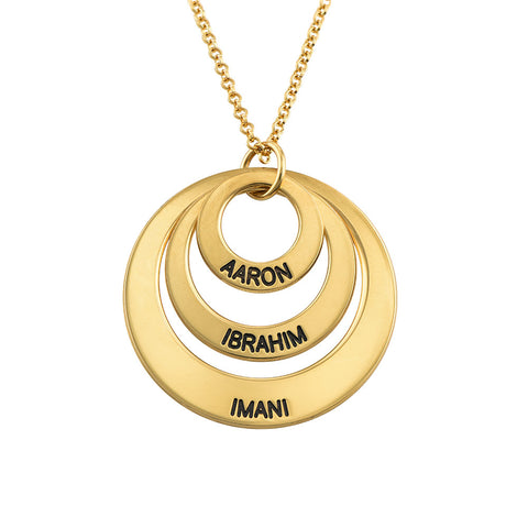 Jewels for Moms - 3 Discs Necklace in 18k Gold Plating