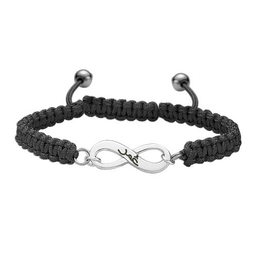 Black friendship infinity bracelet
