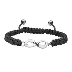 Black friendship infinity bracelet